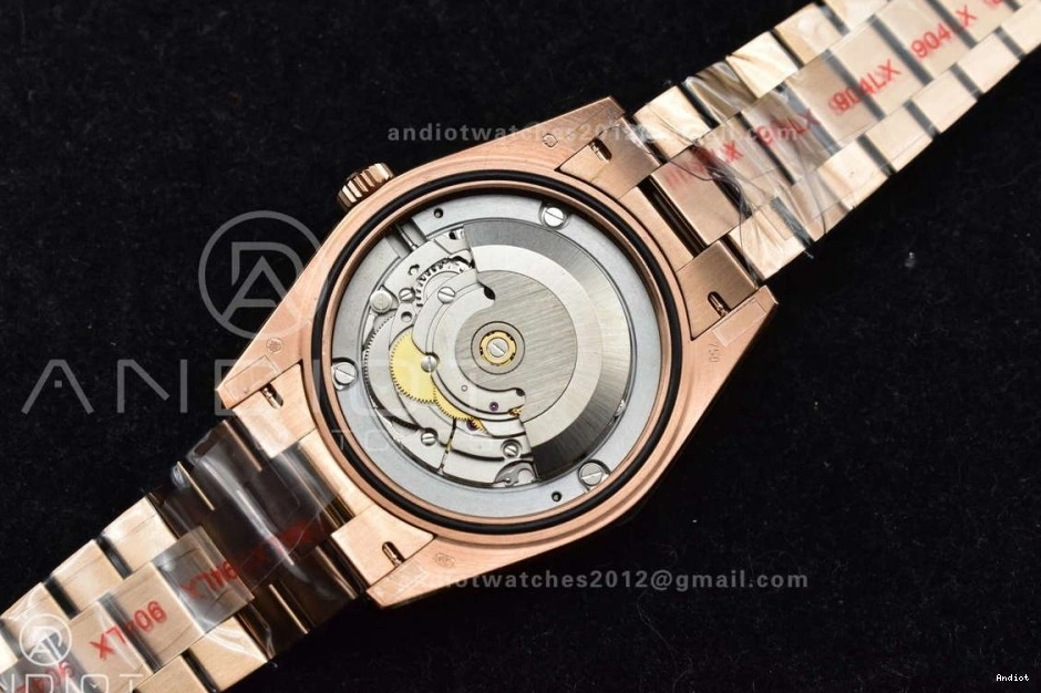 40 904L On Meteorite Steel President Markers A3255 RG Crystal Bracelet DayDate Dial JDF 0129